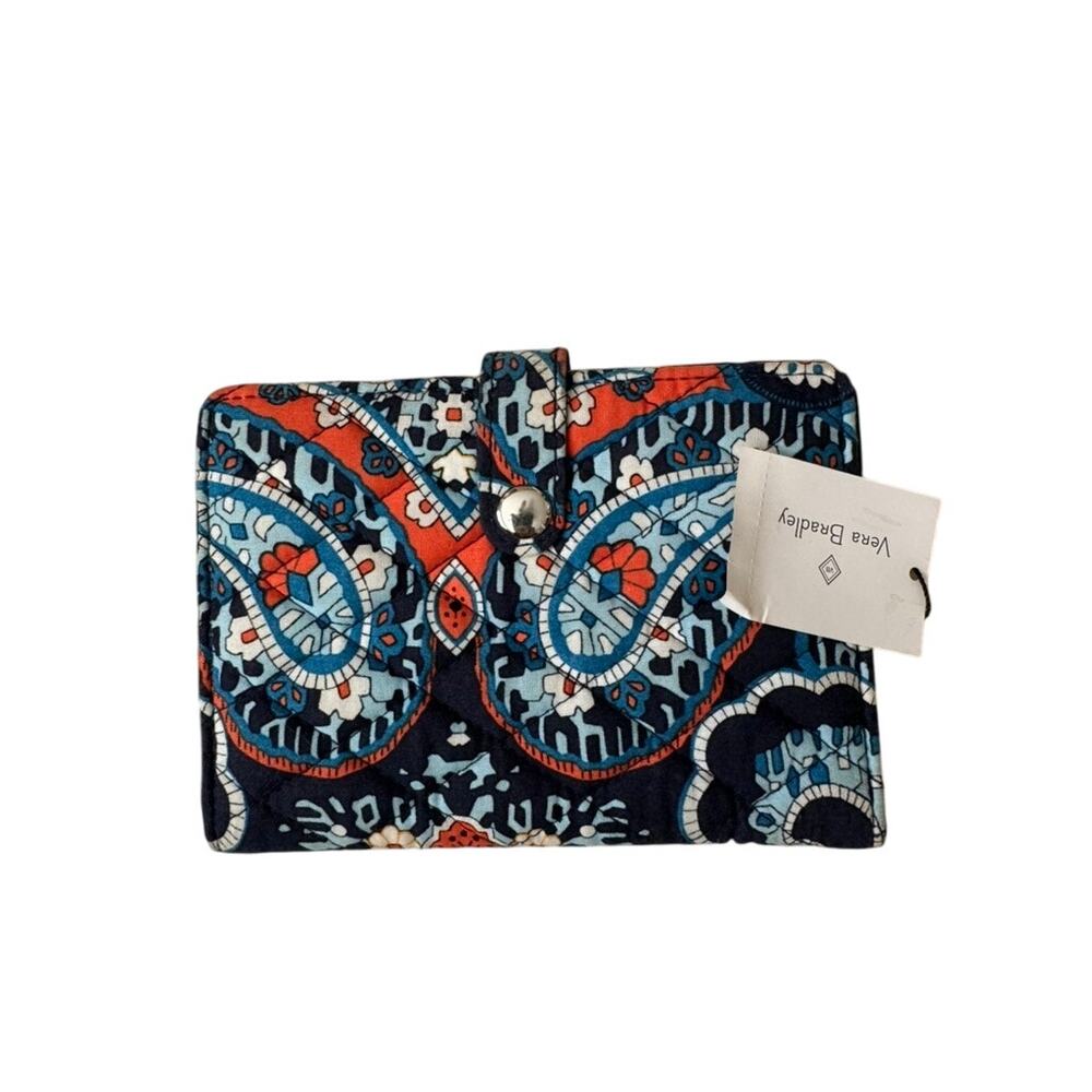 Vera Bradley travel wallet‎ blue paisley